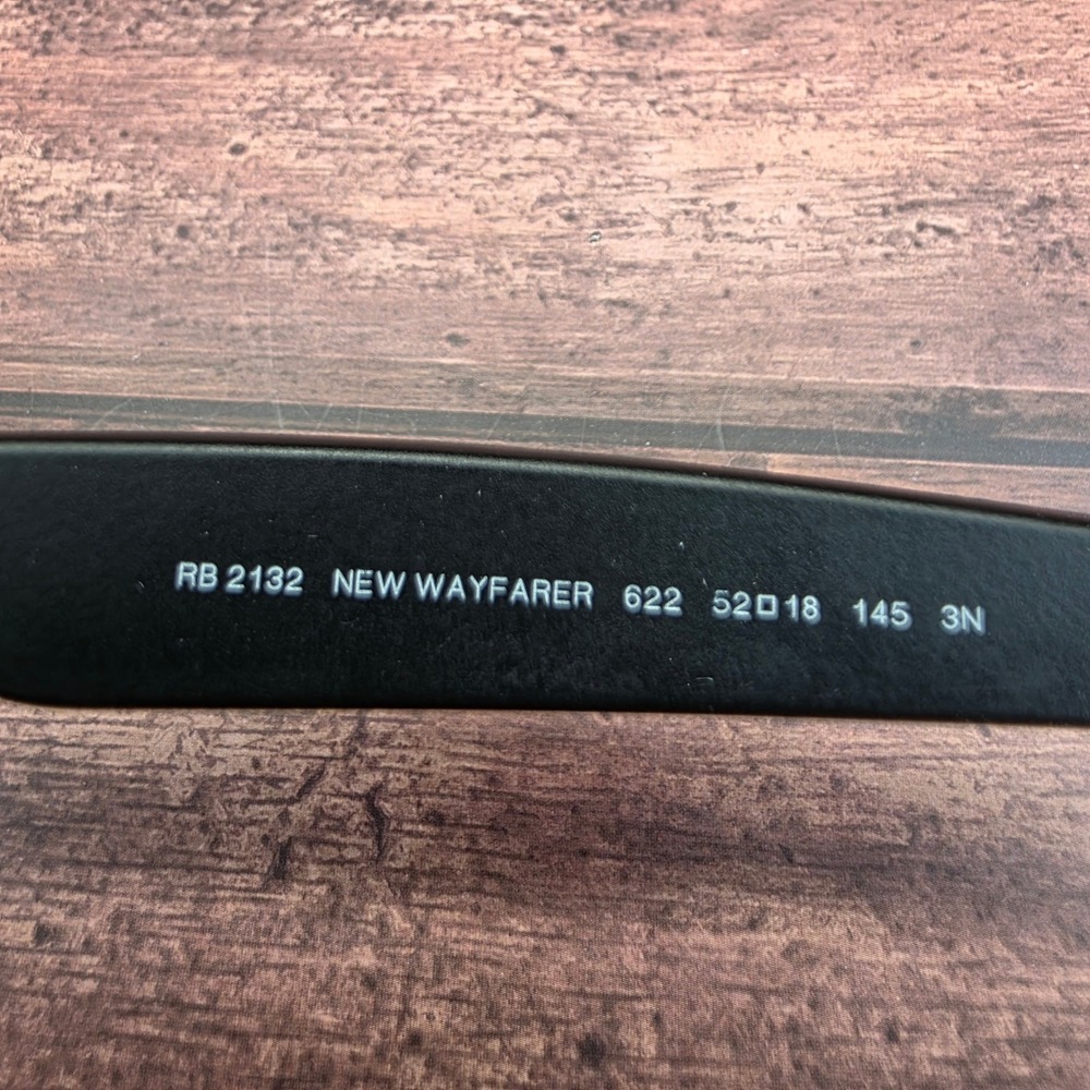 Ray-Ban RB 2132 New Wayfarer Matte Black Eyeglasses 52-18-145 Made in Italy - Picture 3 of 8